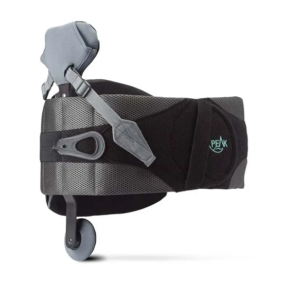 Black and gray belt of the Aspen Peak Scoliosis Bracing System™ Literature, New York and New Jersey